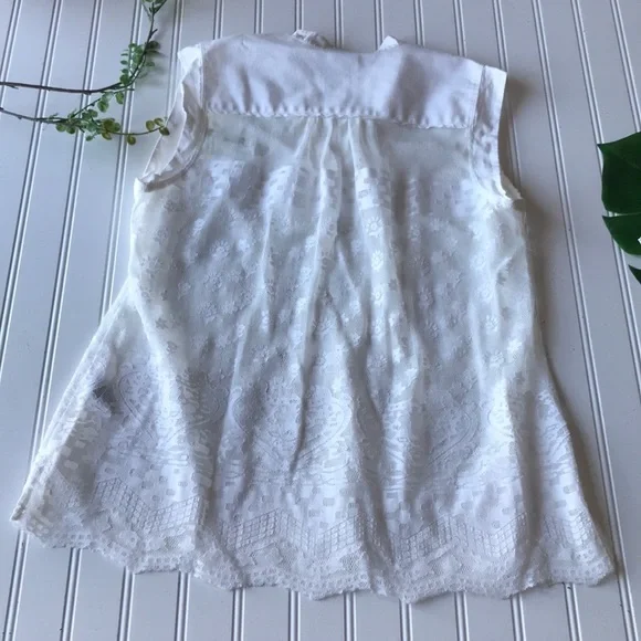 Cabi cream white lace tank top blouse - Picture 8 of 8